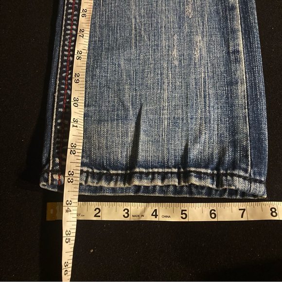 Rare! Rock Revival “FEENEY” Alt.Straight faux flap pockets w/ crystals 32x33 - Picture 8 of 8